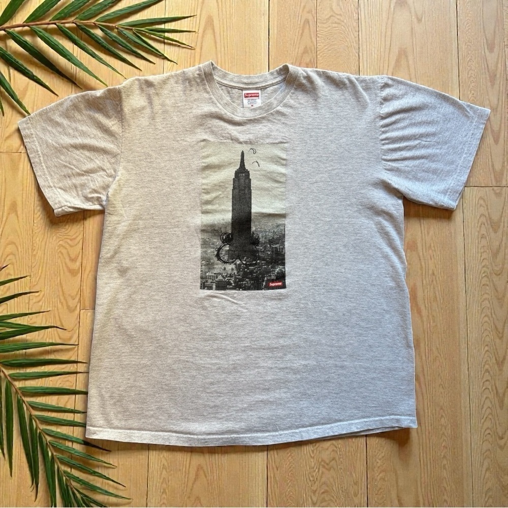 Supreme x Mike Kelley “Empire State Building” Graphic Tee – Size M – Gray